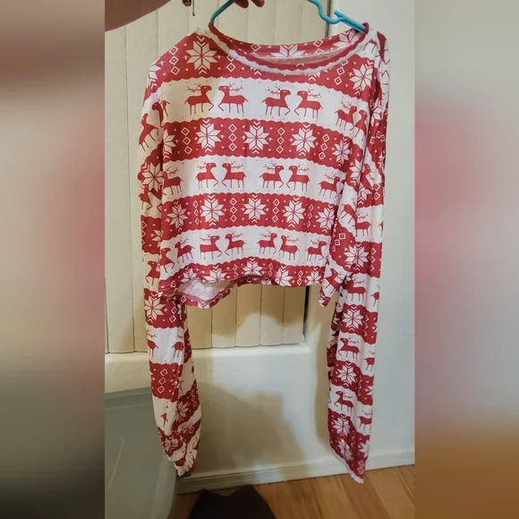 Christmas holiday reindeer Plus size pajama set 3x sleepwear - Picture 2 of 3